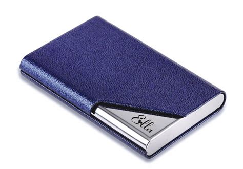 Personalized Leatherette Business Card Holder Customized Etsy