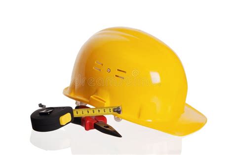 Tools And Helmet Of The Builder Stock Image Image Of Helmet Caution