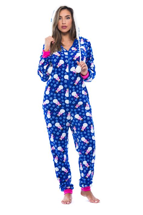 Just Love Adult Onesie Pajamas Royal Snowman Snowflake Xx Large