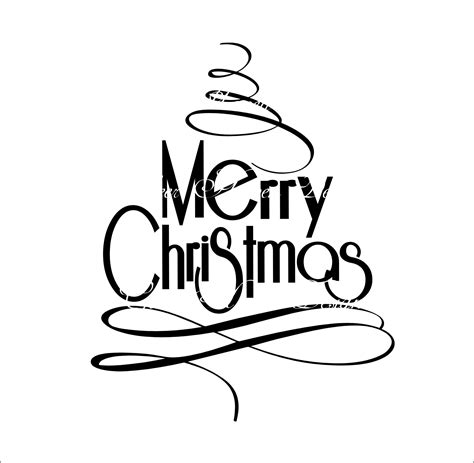 Merry Christmas Tree Svg Png Instant Digital Download Etsy