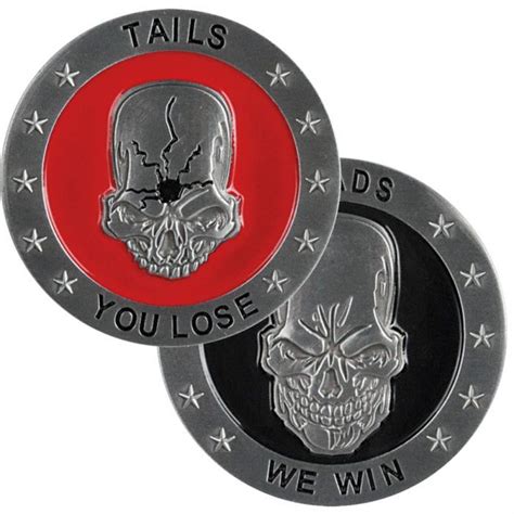 A special heads or tails coin flip simulator. Heads Or Tails Coin | Military challenge coins, Challenge ...