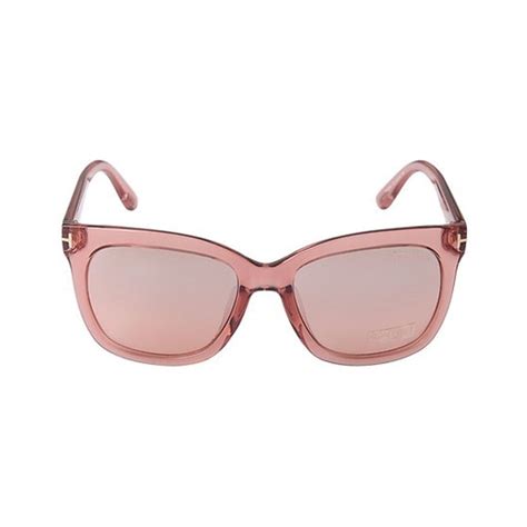 Womens Sunglasses Pink Crystal Pink Gradient Tom Ford Touch