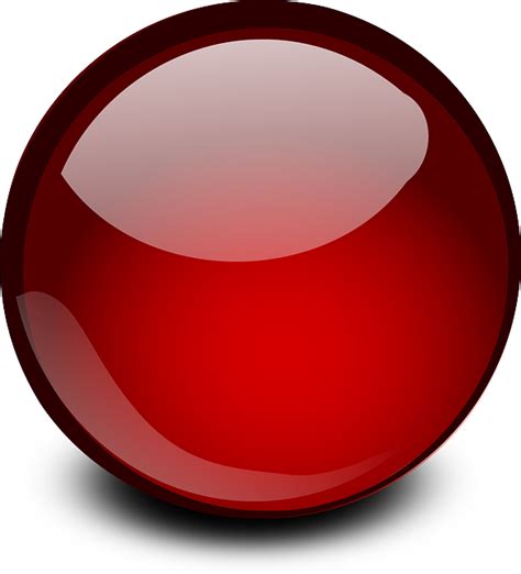 Red Glossy Ball Png Transparent Background Free Download 26215