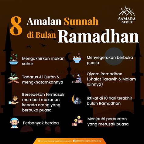 8 Amalan Sunnah Di Bulan Ramadhan Samara Group Malang