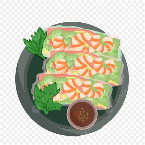 Spring Roll Clipart Transparent Background Vietnamese Spring Roll Goi