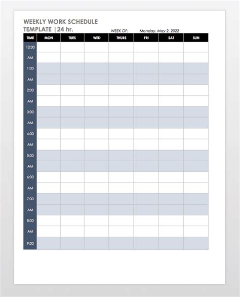 Manager On Duty Schedule Template Pdf Template