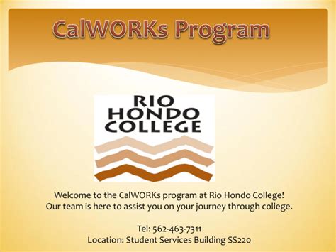 Welcome To The Calworks Program At Rio Hondo College