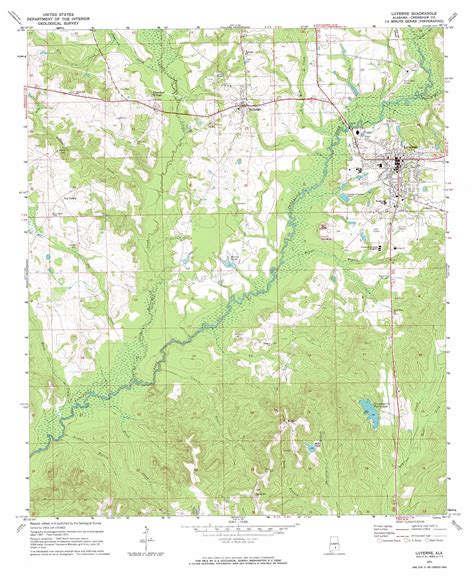 Luverne Topographic Map 124000 Scale Alabama
