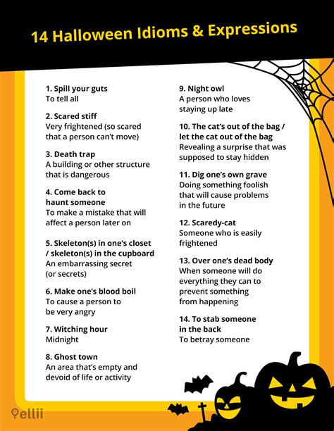 14 Halloween Idioms And Expressions Ellii Blog
