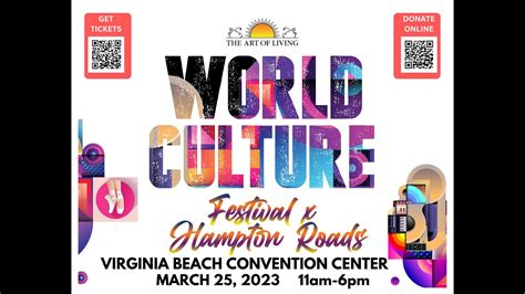 World Culture Festival Hampton Roads 25th Mar 2023 Tickets At Aolfmewcfhr Youtube