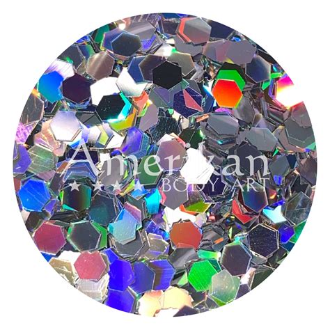 Holographic Silver Chunky Glitter 0125 Hex