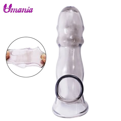 Penis Ring Cock Ring Silicone Reusable Condoms Extend Soft Dick Ring Male Penis Extension