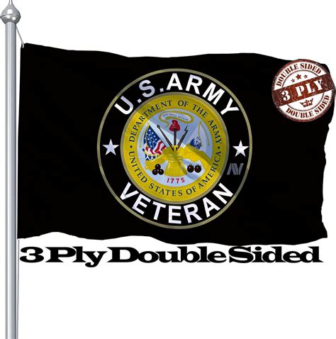 Veterans Day Flag 3x5 Ft Outdoor Double Sided Us Army Veteran Flags Outdoors 3 Ply
