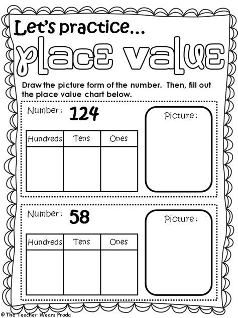 Place Value Worksheets 2nd Grade Second Grade Place Value Worksheets