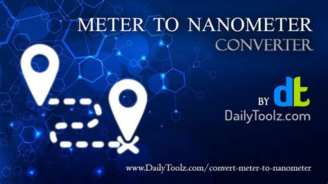 Convert Meter M To Nanometer Nm Distance Conversion