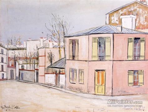 Maurice Utrillo Rue De Labreuvoir In Montmartre Oil Painting