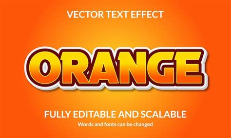 Premium Vector Orange Editable 3d Text Effect