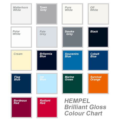 Hempel Paint Color Chart Paint Color Ideas