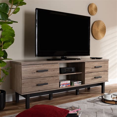 Baxton Studio Arend Modern And Contemporary Two Tone Oak And Ebony Wood
