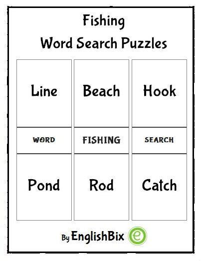 Fishing Word Search Puzzle Printable Englishbix