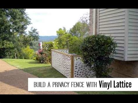 Privacy fences are usually solid, and they are most commonly made from wood. Vinyl Lattice Panels Create a Privacy Fence - YouTube