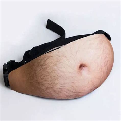 Funny Dad Bag Waist Bags Flesh Colored Fat Beer Belly Fanny Packs For