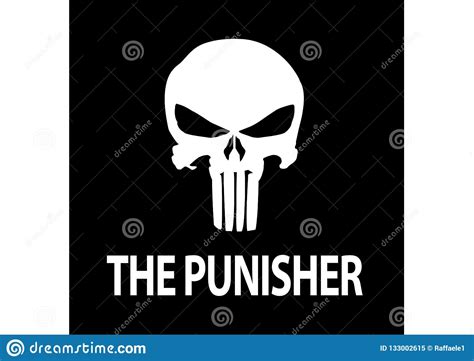 The Punisher Logo Superhero Editorial Image