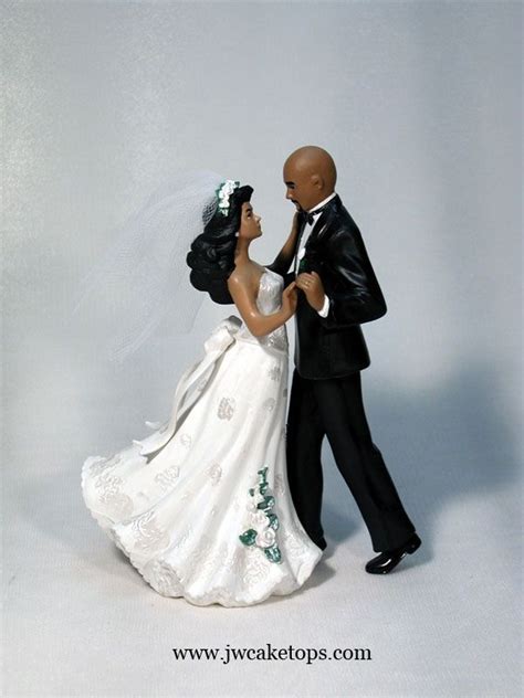 Wedding Cake Toppers Black Bride And Groom