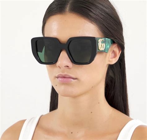 Gucci New Gucci Gg0956s 001 Womens Sunglasses Gucci Gg0956s Green