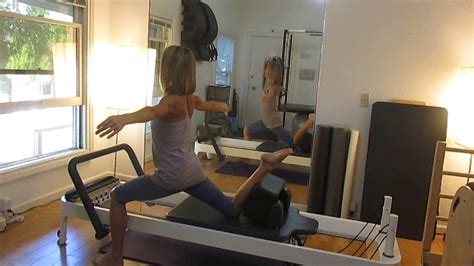 Hip Flexor Stretch On The Pilates Reformer Youtube