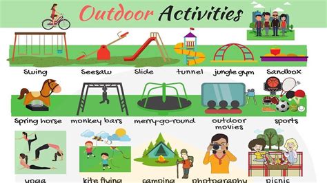 Outdoor Activities Useful List Of Outdoor Games In English With