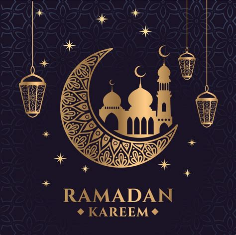 Ramadan Kareem Greeting Background Template 2110444 Vector Art At Vecteezy