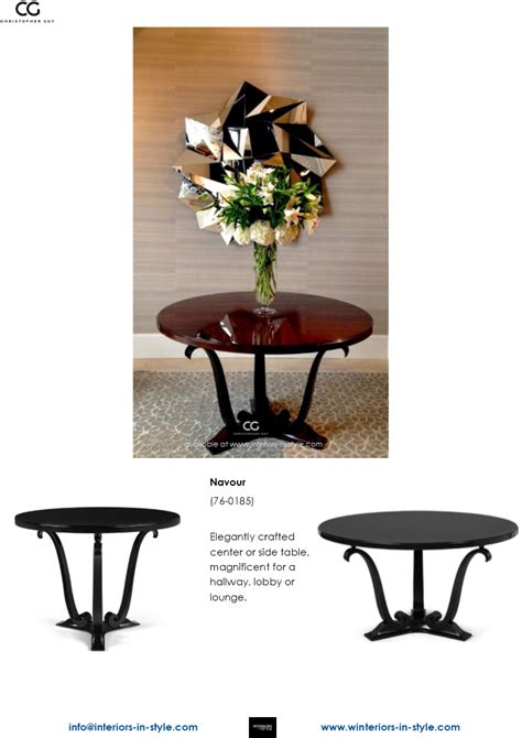 76-0185 Navour Elegantly crafted center or side table, magnificent for a hallway, lobby or ...