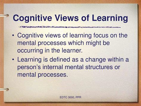 Ppt Learning Through Various Cognitive Models Powerpoint Presentation