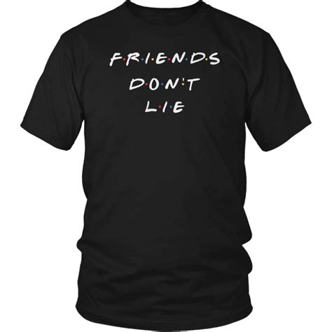 Stranger Things Friends Tv Show Friends Dont Lie T Shirts Black