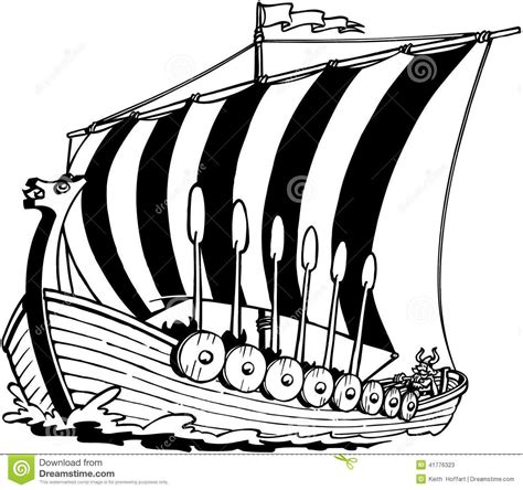 Viking Sailboat cartoon Vector Clipart | Cartoons vector, Vector