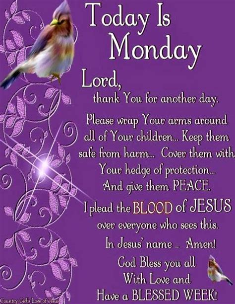 Monday Blessings Monday Prayer Monday Morning Prayer Good Morning