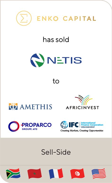 Enko Capital Has Sold Netis To Amethis Africinvest Proparco Group And