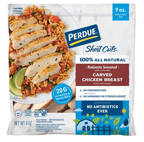 Perdue Short Cuts Fully Cooked Carved Chicken Breast Rotisserie Seasoned 9 Oz