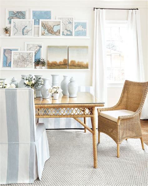 Podcast 50 With Suzanne Kasler Blue And White Dining Room With Rattan