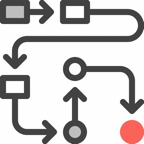 Planning Strategy Business Process Workflow Flow Target Icon