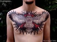 Owl Chest Tattoo Tattooimages Biz