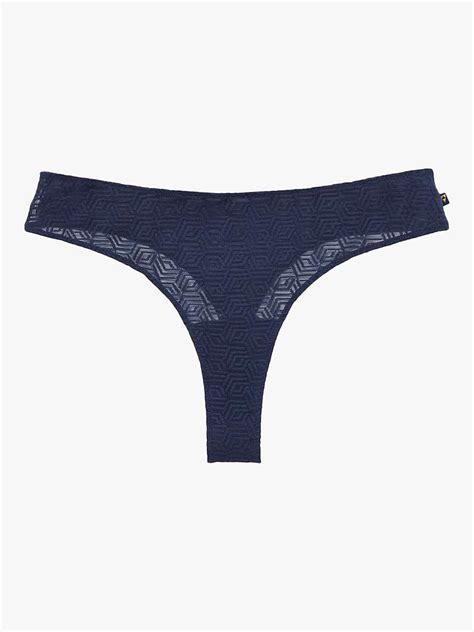 Nudea Barely There Thong Midnight Navy At John Lewis And Partners