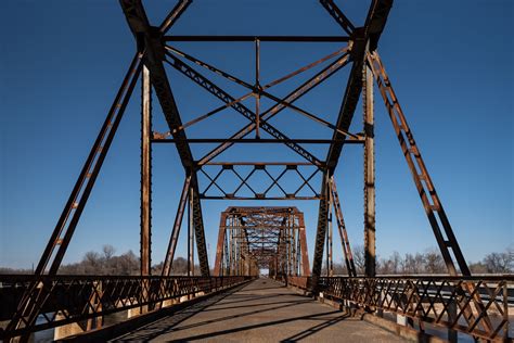 Bridge Abandoned Bridge Over The Arkansas River