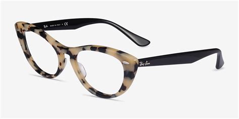 ray ban nina cat eye tortoise black frame glasses for women eyebuydirect