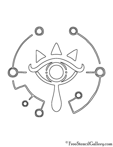 Zelda Breath Of The Wild Sheikah Eye Logo Stencil Free Stencil