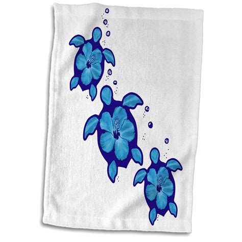 3drose Hawaiian Honu Sea Turtles Island Design With Tropical Flower