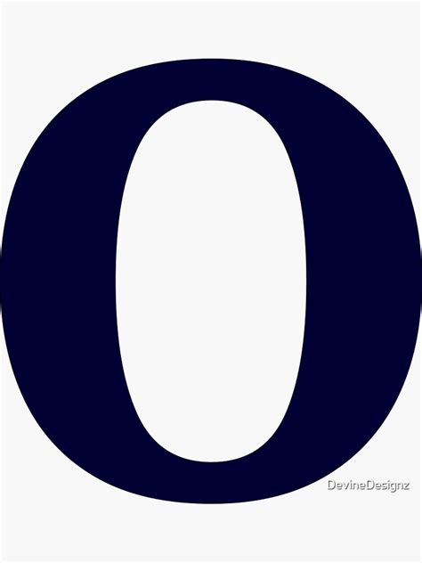 Navy Blue Color Letter O Sticker For Sale By Devinedesignz Redbubble