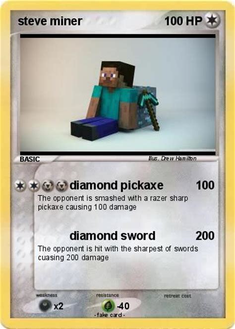 Pokémon Steve Miner 1 1 Diamond Pickaxe My Pokemon Card
