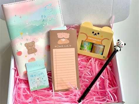 Kawaii Bear Stationery Box Cute Stationery T Set Etsy